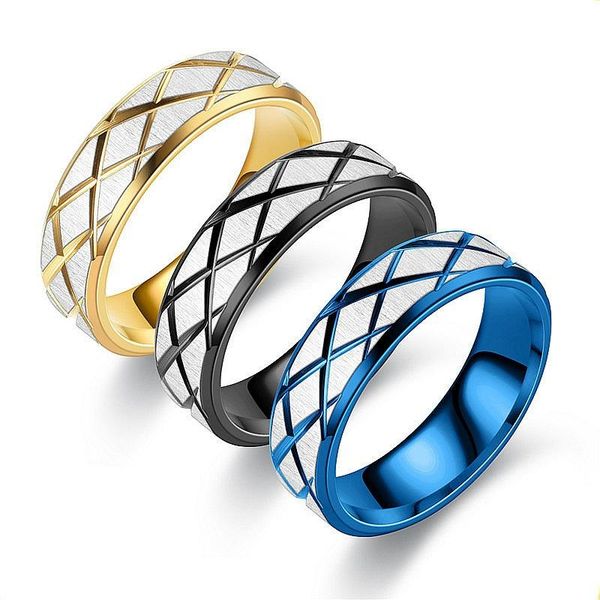 fashionstainless steel cut stripes ring blue gold women men couple rings band fashion jewelry, Silver
fashionstainless steel cut stripes ring blue gold women men couple rings band fashion jewelry, Silver