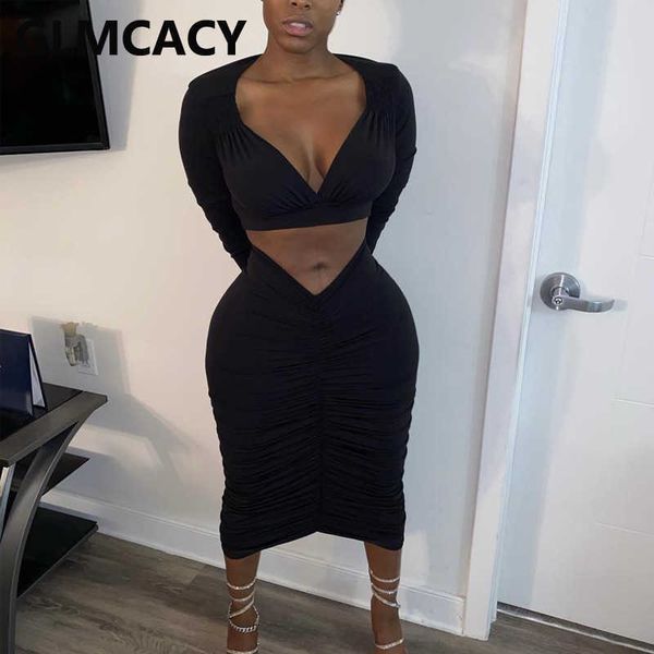 women two piece dress suits long sleeve v neck crop & bodycon skirt set 210702, White
women two piece dress suits long sleeve v neck crop & bodycon skirt set 210702, White