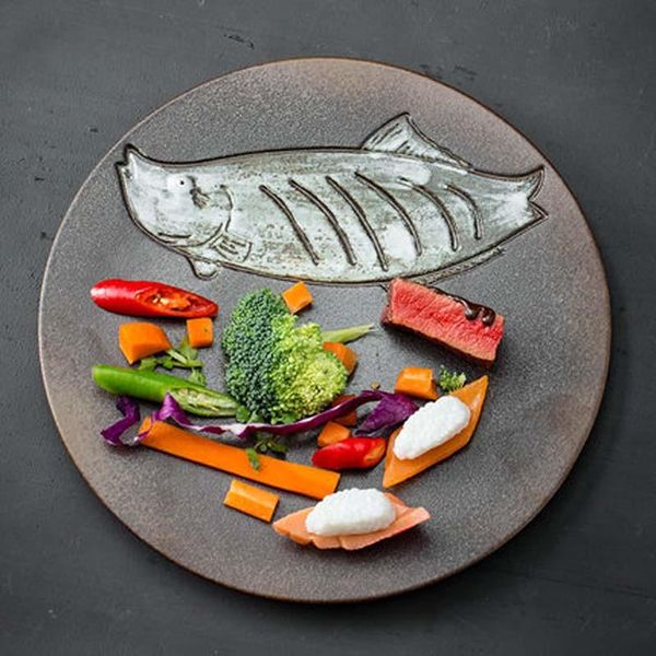 dishes & plates japanese-style stoare round shallow plate fish carving flat household ceramic western dinner japanese cuisine tab
dishes & plates japanese-style stoare round shallow plate fish carving flat household ceramic western dinner japanese cuisine tab