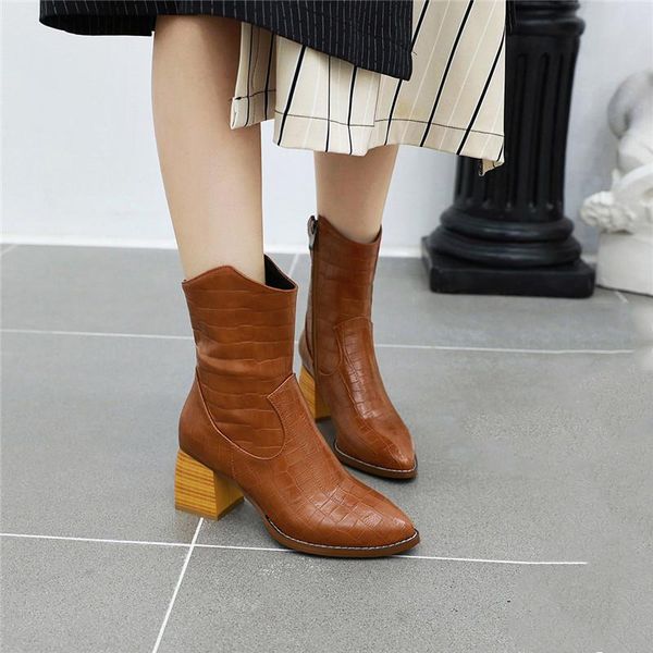 boots large size 34-45 block chunky heel pointed toe heeled snake print stone plaid knight ankle for women gothic shoes, Black
boots large size 34-45 block chunky heel pointed toe heeled snake print stone plaid knight ankle for women gothic shoes, Black