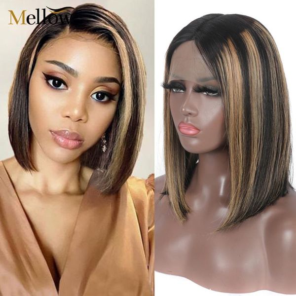 highlight lace front bone straight human hair wigs honey blonde brown 150 dneisy ombre bob t closure wig, Black;brown
highlight lace front bone straight human hair wigs honey blonde brown 150 dneisy ombre bob t closure wig, Black;brown