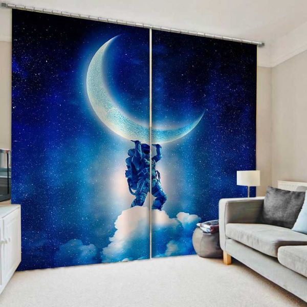 blackout curtain moon curtains for living room bedroom creative blue kids window drapes &
blackout curtain moon curtains for living room bedroom creative blue kids window drapes &