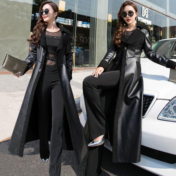women's leather & faux fashion winter trench coat genuine lambskin overcoat long jacket warm black beige 2022
women's leather & faux fashion winter trench coat genuine lambskin overcoat long jacket warm black beige 2022