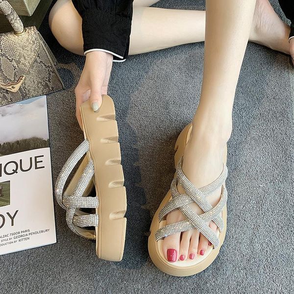 sandals rhinestone silippers women 2021 summer muffin thick bottom for outdoors toe baring sandal, Black
sandals rhinestone silippers women 2021 summer muffin thick bottom for outdoors toe baring sandal, Black