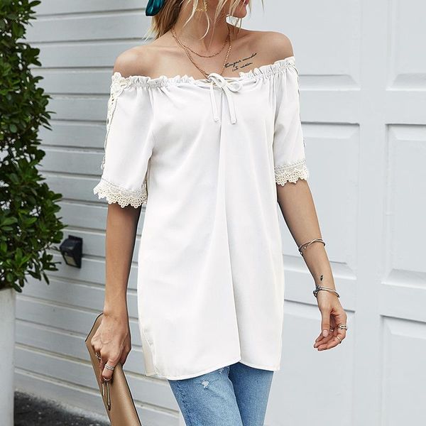 women's blouses & shirts oversized pullover blouse women summer short sleeve off shoulder chest bow tie office lady streetwear casual f, White
women's blouses & shirts oversized pullover blouse women summer short sleeve off shoulder chest bow tie office lady streetwear casual f, White