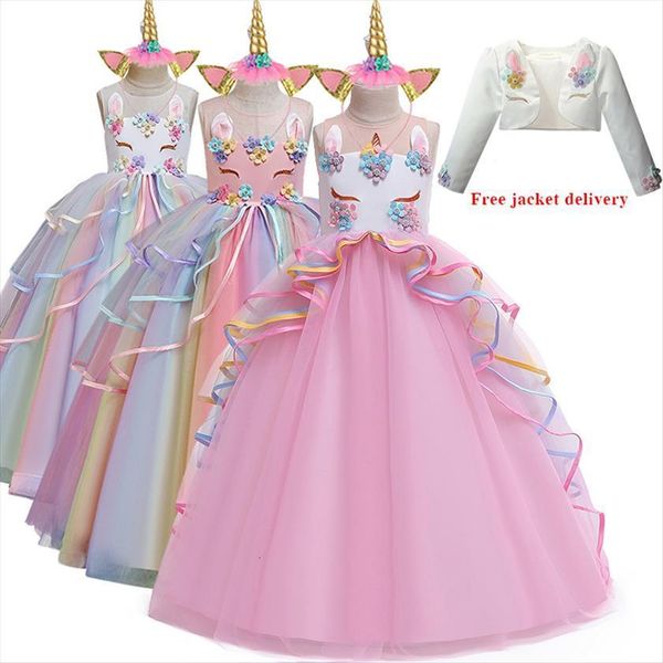flower girl wedding unicorn dresses rainbow princess clothing baby girls birthday party floral long child cosplay costume, Red;yellow
flower girl wedding unicorn dresses rainbow princess clothing baby girls birthday party floral long child cosplay costume, Red;yellow