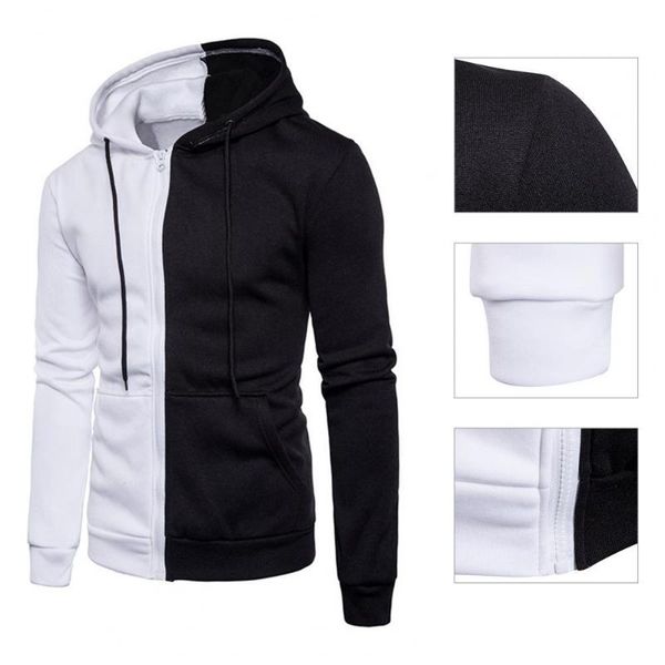 men's hoodies & sweatshirts jacket coat autumn winter men cold resistant windproof zipper closure patchwork casual sweatshirt, Black
men's hoodies & sweatshirts jacket coat autumn winter men cold resistant windproof zipper closure patchwork casual sweatshirt, Black