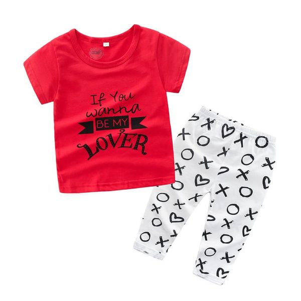 born summer clothes set fashion red letter print short-t-shirt + long pants baby boys casual outfits 0-24m clothing sets, White
born summer clothes set fashion red letter print short-t-shirt + long pants baby boys casual outfits 0-24m clothing sets, White