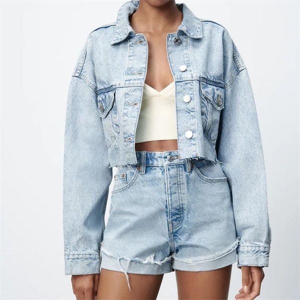 women's jackets zxqj women 2021 fashion single breasted short denim jacket vintage long sleeve female coats, Black;brown
women's jackets zxqj women 2021 fashion single breasted short denim jacket vintage long sleeve female coats, Black;brown