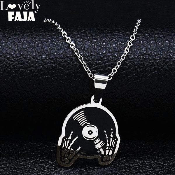 pendant necklaces 2021 gothic skull djing stainless steel necklace men/women silver color small chain jewelry gift colgantes n19948
pendant necklaces 2021 gothic skull djing stainless steel necklace men/women silver color small chain jewelry gift colgantes n19948