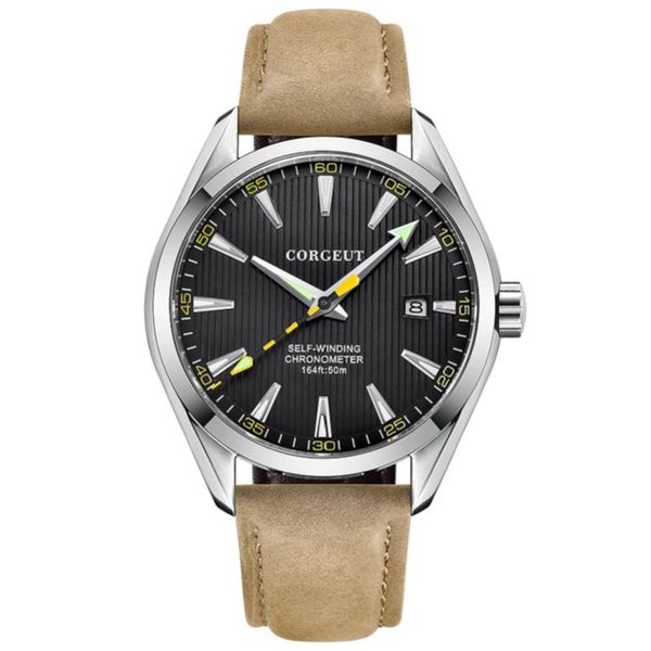 wristwatches japan miyota movement automatic watches men 41mm sapphire glass stainless steel leather strap waterproof luminous male cloc, Slivery;brown
wristwatches japan miyota movement automatic watches men 41mm sapphire glass stainless steel leather strap waterproof luminous male cloc, Slivery;brown