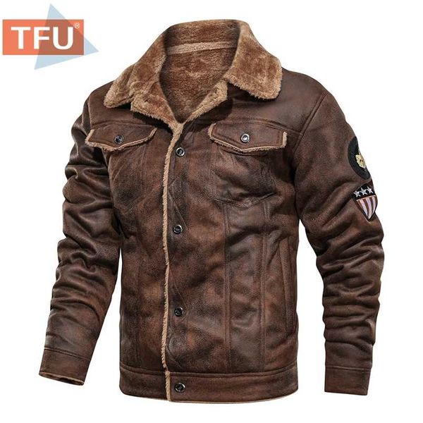 men autumn thick warm fleece leather jacket coat men winter outwear casual military bomber motor biker leather jackets men 211101, Black
men autumn thick warm fleece leather jacket coat men winter outwear casual military bomber motor biker leather jackets men 211101, Black