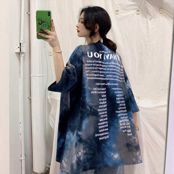 summer korean ins loose men t shirts and women tie dye short sleeve harajuku retro letter print oversized bf, White;black
summer korean ins loose men t shirts and women tie dye short sleeve harajuku retro letter print oversized bf, White;black