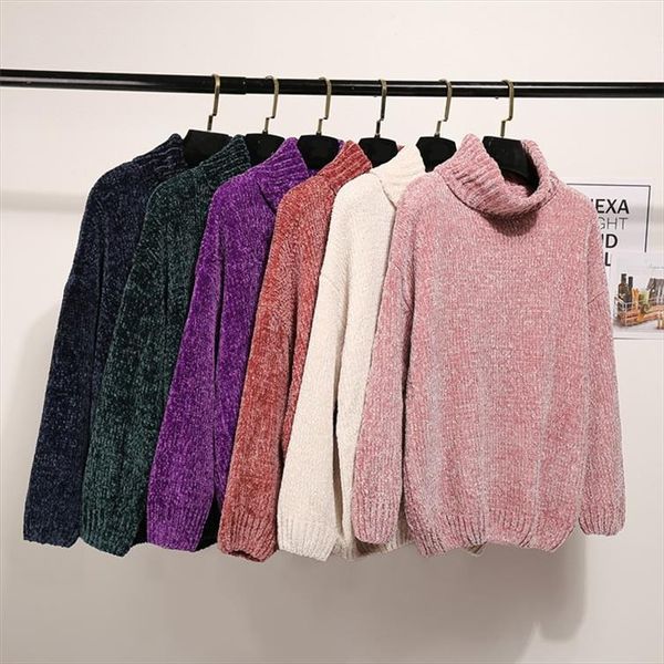 thick warm turtleneck oversized women sweater chenille long sleeve winter autumn basic loose pullovers ladies causal, White;black
thick warm turtleneck oversized women sweater chenille long sleeve winter autumn basic loose pullovers ladies causal, White;black