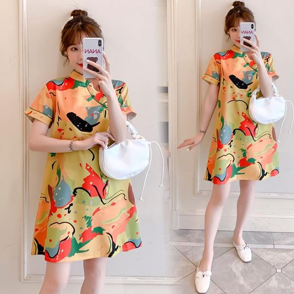 8315# maternity clothes summer short sleeves improve cheongsam easy matching loose stylish dress pregnant women mom dresses, White
8315# maternity clothes summer short sleeves improve cheongsam easy matching loose stylish dress pregnant women mom dresses, White