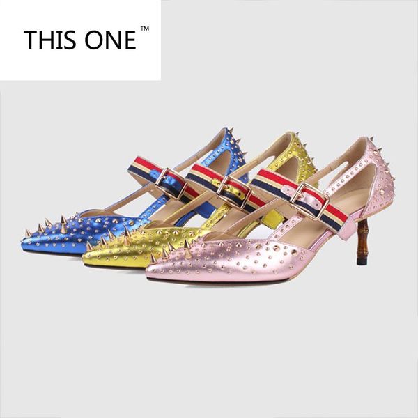 est fashion gold spike rivets chunky strange style heel women sandals high heels mixed color ankle buckles party wedding dress shoes, Black
est fashion gold spike rivets chunky strange style heel women sandals high heels mixed color ankle buckles party wedding dress shoes, Black