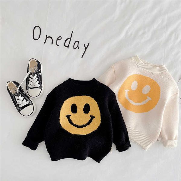 2021 autumn winter baby children smile letters retro sweaters 1-6 years boys girls fashion all-match knitted pullovers y1024, Blue
2021 autumn winter baby children smile letters retro sweaters 1-6 years boys girls fashion all-match knitted pullovers y1024, Blue