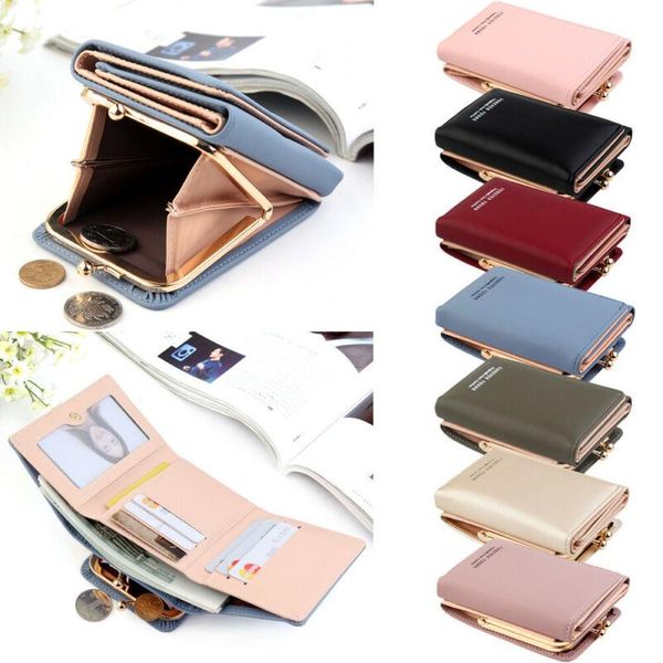 wallets women's short small wallet lady leather folding coin card holder money purse women, Red;black
wallets women's short small wallet lady leather folding coin card holder money purse women, Red;black