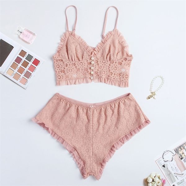 lace pajamas set ruffle cami crop with shorts lingerie set casual loungewear nightwear 210326, Black;red
lace pajamas set ruffle cami crop with shorts lingerie set casual loungewear nightwear 210326, Black;red