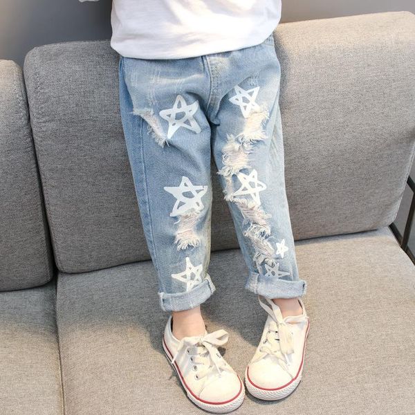 spring&summer style fashion children's clothing baby girls casual hole ripped star pattern jeans for kids girl, Blue
spring&summer style fashion children's clothing baby girls casual hole ripped star pattern jeans for kids girl, Blue