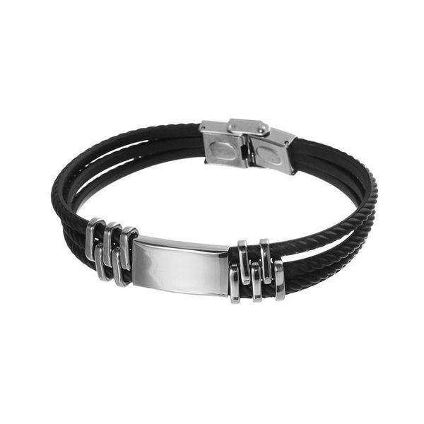 charm bracelets linsoir 2021 fashion stainless steel punk leather men black wire rope silicone bracelet for jewelry pulseras, Golden;silver
charm bracelets linsoir 2021 fashion stainless steel punk leather men black wire rope silicone bracelet for jewelry pulseras, Golden;silver