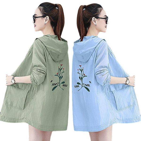 women's jackets large size embroidered sunscreen clothes uv protection loose medium long autumn printed coat, Black;brown
women's jackets large size embroidered sunscreen clothes uv protection loose medium long autumn printed coat, Black;brown