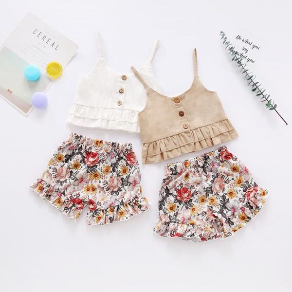 baby girls clothing sets summer toddler boys sleeveless ruched button vest +floral shorts kids clothes set born outfits, White
baby girls clothing sets summer toddler boys sleeveless ruched button vest +floral shorts kids clothes set born outfits, White