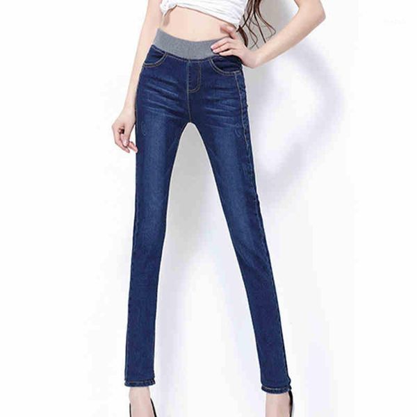 wholesale- fashion plus size jeans women pencil pants high waist slim elastic skinny trousers fit lady, Blue
wholesale- fashion plus size jeans women pencil pants high waist slim elastic skinny trousers fit lady, Blue