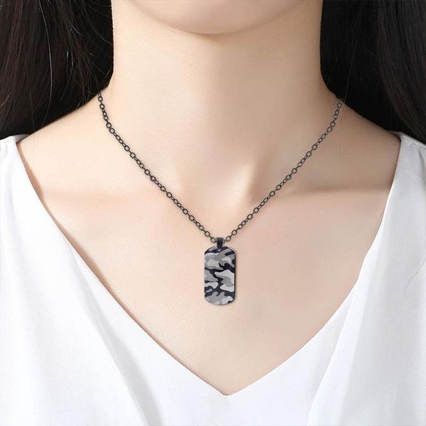 pendant necklaces modyle cool camouflage dog tag necklace for men stainless steel soldier army male collar jewelry, Silver
pendant necklaces modyle cool camouflage dog tag necklace for men stainless steel soldier army male collar jewelry, Silver