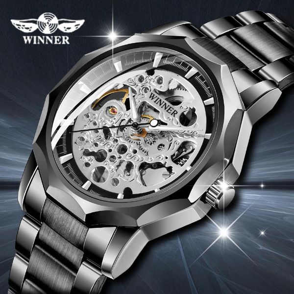 wristwatches winner relojes watches mens classic stainless steel self wind skeleton mechanical watch fashion cross wristwatch, Slivery;brown
wristwatches winner relojes watches mens classic stainless steel self wind skeleton mechanical watch fashion cross wristwatch, Slivery;brown