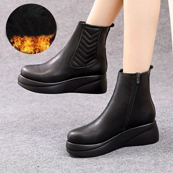 boots rimocy autumn winter chunky women ankle 2021 warm short plush wedges woman non slip platform shoes ladies, Black
boots rimocy autumn winter chunky women ankle 2021 warm short plush wedges woman non slip platform shoes ladies, Black