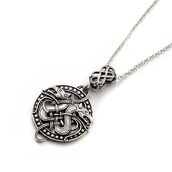 pendant necklaces viking amulet necklace large double dragon sekira nordic talisman, Silver
pendant necklaces viking amulet necklace large double dragon sekira nordic talisman, Silver