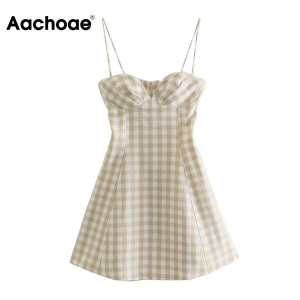 casual dresses aachoae summer women plaid printed mini dress spaghetti strap a line sundress female beach party vestido, Black;gray
casual dresses aachoae summer women plaid printed mini dress spaghetti strap a line sundress female beach party vestido, Black;gray