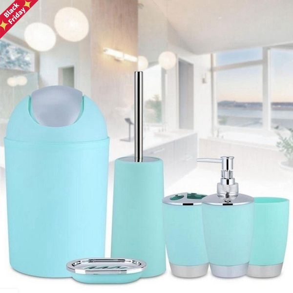 6pcs bath waste bin soap box toilet brush plastic bathroom accessory set wash tool suit mouthwash toothbrush holder
6pcs bath waste bin soap box toilet brush plastic bathroom accessory set wash tool suit mouthwash toothbrush holder