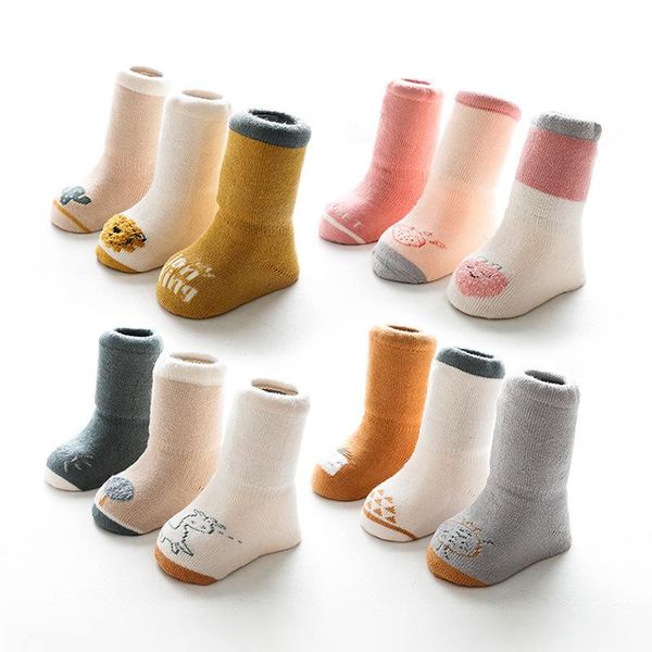 socks 3 pairs autumn winter thick soft baby girls born cartoon animal infant boy anti slip floor, Pink;yellow
socks 3 pairs autumn winter thick soft baby girls born cartoon animal infant boy anti slip floor, Pink;yellow