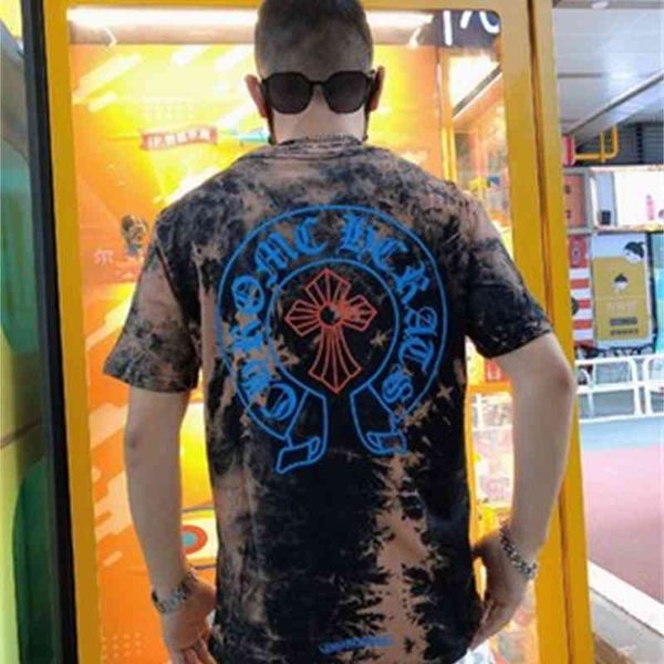 fashion outlet 21ss chrome 21ss summer fashion brand ch horseshoe cross tie dye short sleeve men's and women's loose t-shirt coupl, White;black
fashion outlet 21ss chrome 21ss summer fashion brand ch horseshoe cross tie dye short sleeve men's and women's loose t-shirt coupl, White;black
