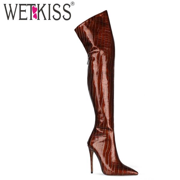 wetkiss stiletto heel over the knee boots women pointed toe thigh high boot ladies thin high heels shoes party bar woman 210630, Black
wetkiss stiletto heel over the knee boots women pointed toe thigh high boot ladies thin high heels shoes party bar woman 210630, Black