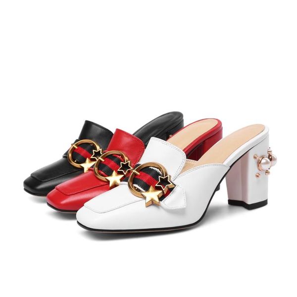 slippers 2021summer autumn genuine leather women's thick heels fashion black red shoes beautifully decorated women slipper
slippers 2021summer autumn genuine leather women's thick heels fashion black red shoes beautifully decorated women slipper