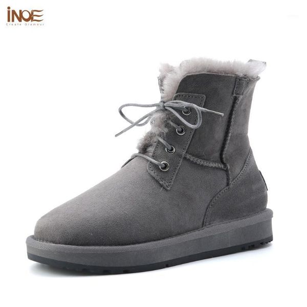 boots inoe sheepskin suede leather women short winter for woman snow wool fur lined warm shoes waterproof lace up grey1, Black
boots inoe sheepskin suede leather women short winter for woman snow wool fur lined warm shoes waterproof lace up grey1, Black