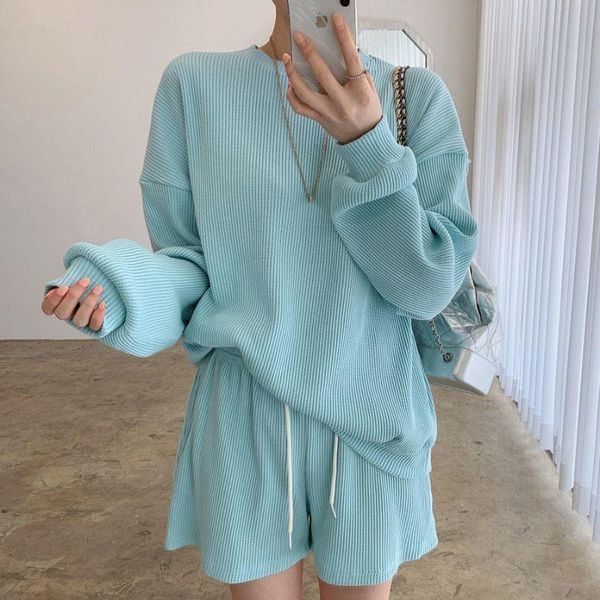 women's tracksuits korean sweater hoodies suits early spring loose long sleeved high waist straight shorts fried street fashion style s, Gray
women's tracksuits korean sweater hoodies suits early spring loose long sleeved high waist straight shorts fried street fashion style s, Gray