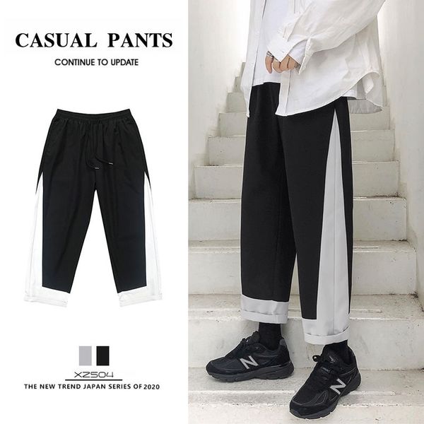 men's pants autumn casual fashion straight men streetwear wild loose hip-hop drawstring trousers mens joggers track fkck, Black
men's pants autumn casual fashion straight men streetwear wild loose hip-hop drawstring trousers mens joggers track fkck, Black