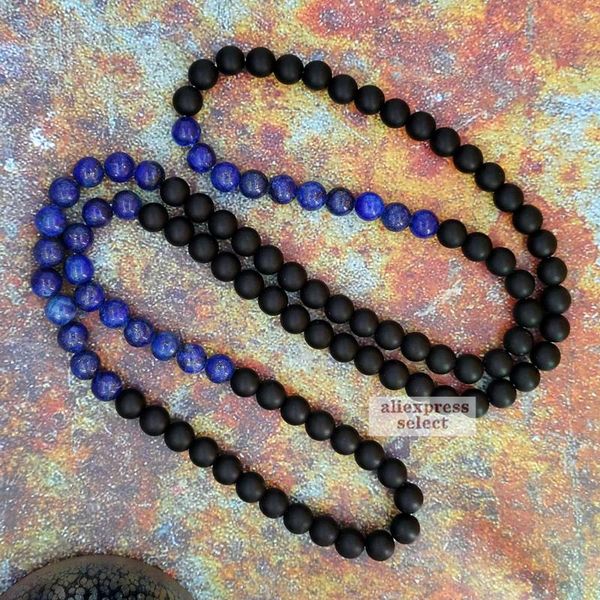 link, chain handmadenatural matte black onyx with lapis lazuli beads necklace blue stone men necklaces women beaded energy jewelry
link, chain handmadenatural matte black onyx with lapis lazuli beads necklace blue stone men necklaces women beaded energy jewelry