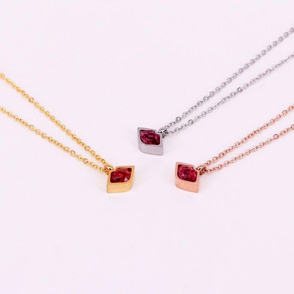 pendant necklaces fashion stainless steel rose gold color crystal cz zircon red lips necklace women lady girl xmas gift, Silver
pendant necklaces fashion stainless steel rose gold color crystal cz zircon red lips necklace women lady girl xmas gift, Silver
