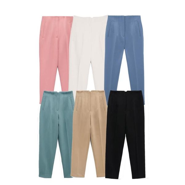 women's pants & capris women fashion high waist casual suit famel trousers office streetwear muticlor female bottom clothing, Black;white
women's pants & capris women fashion high waist casual suit famel trousers office streetwear muticlor female bottom clothing, Black;white