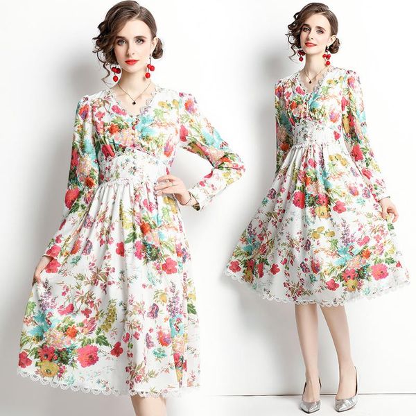 casual dresses simgent floral print woman long sleeve v-neck lace up a line elegant midi robe femme vestidos sg18291, Black;gray
casual dresses simgent floral print woman long sleeve v-neck lace up a line elegant midi robe femme vestidos sg18291, Black;gray