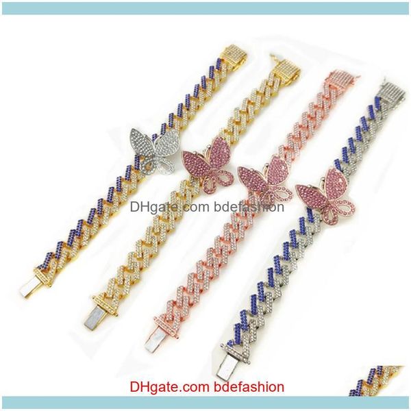 link, bracelets jewelrycuban chain butterfly bracelet for women mens personality ice out hip hop jewelry fashion gold plating bangle zircon, Black
link, bracelets jewelrycuban chain butterfly bracelet for women mens personality ice out hip hop jewelry fashion gold plating bangle zircon, Black