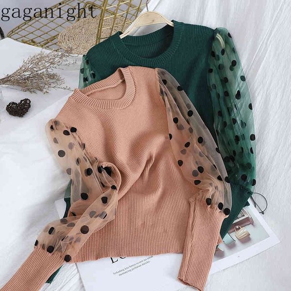 gaganight polk dot vintage mesh patchwork fashion sweater spring autumn chic stretchy knitted pullover female korean 210519, White
gaganight polk dot vintage mesh patchwork fashion sweater spring autumn chic stretchy knitted pullover female korean 210519, White