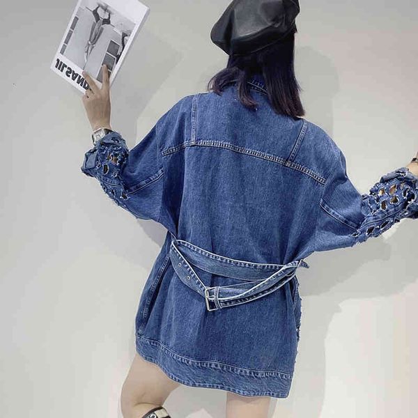 casual chic jacket for women lapel long sleeve sashes hollow out solid denim jackets female fashion clothing, Black;brown
casual chic jacket for women lapel long sleeve sashes hollow out solid denim jackets female fashion clothing, Black;brown