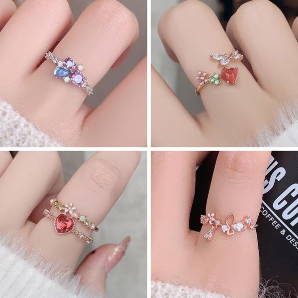 cluster rings fashion inlaid crystal zircon ring sweet and elegant flower girl lady finger jewelry bridal gift exquisite, Golden;silver
cluster rings fashion inlaid crystal zircon ring sweet and elegant flower girl lady finger jewelry bridal gift exquisite, Golden;silver