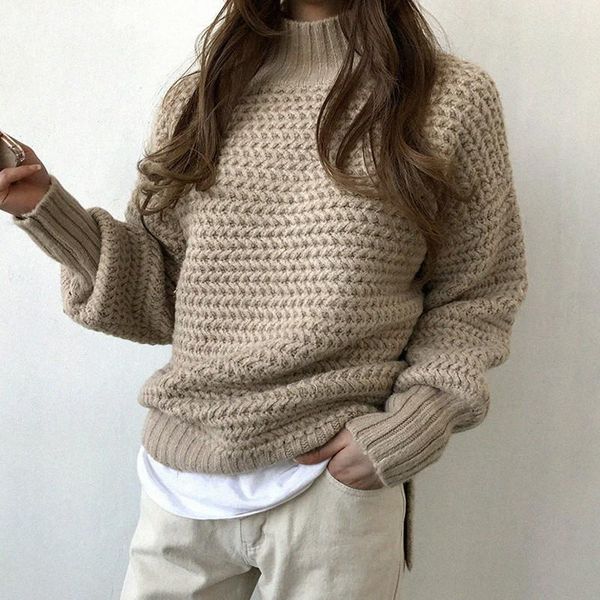 women's sweaters elegant turtleneck thick women sweater winter striped jumpers female brief loose knit pullovers 2021 warm, White;black
women's sweaters elegant turtleneck thick women sweater winter striped jumpers female brief loose knit pullovers 2021 warm, White;black